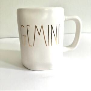 Rae Dunn Gemini Constellation Mug Gold Lettering